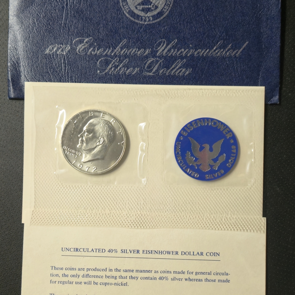 1972-S 40% Silver Eisenhower Dollar OGP (Original Goverment Packaging)